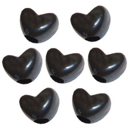 C and J Craft Supply. Heart Pony Beads - Black