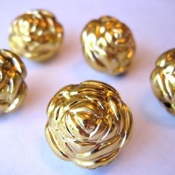 gold plated rose bud beads