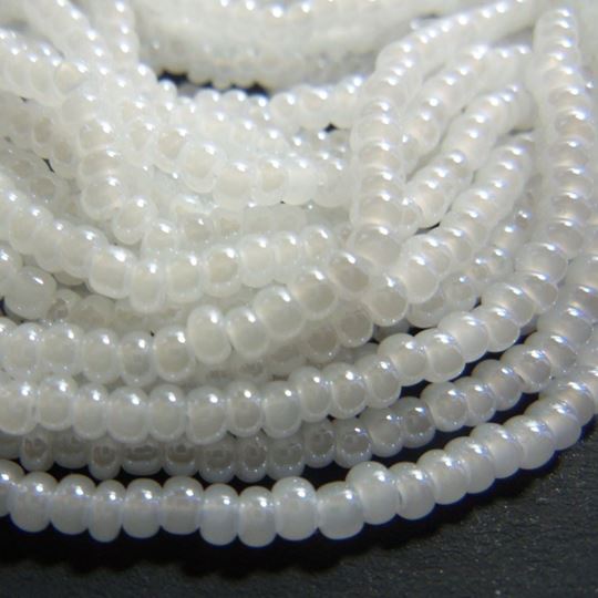 Pearl Czech Glass "E" Beads