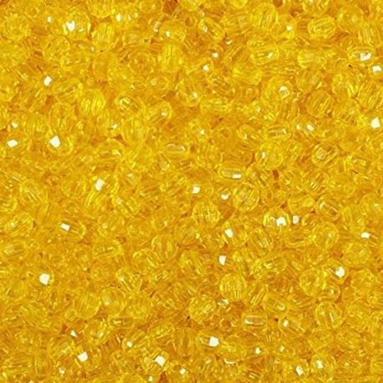 T-876 Acid Yellow Faceted Beads 