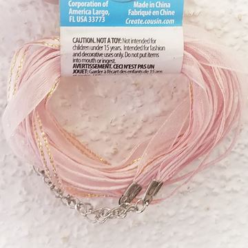 Pink Ribbon Necklace w/Extenders