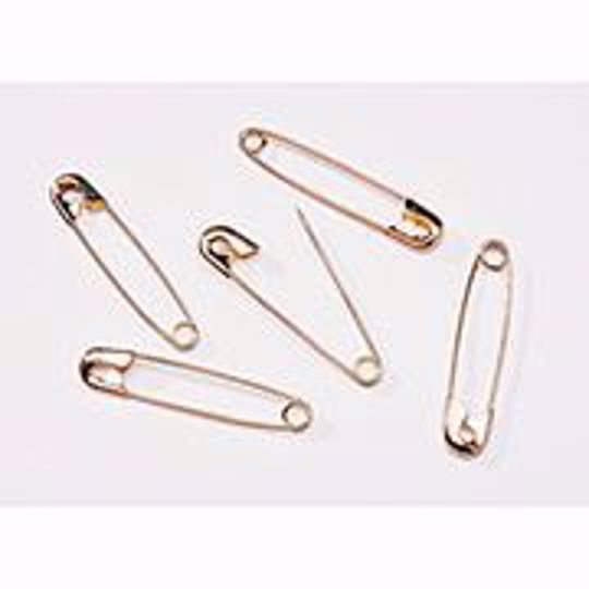 Picture of #2(1-1/2") Safety Pins, Shiny Gold
